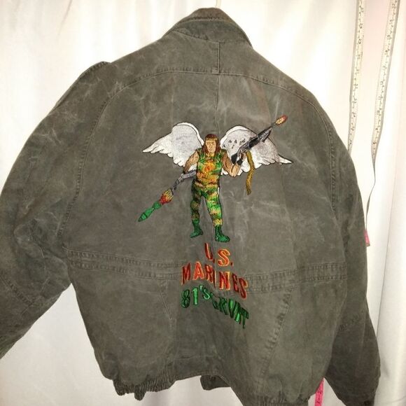 Vintage Drummer Boy Collection USMC bomber jacket - Picture 2 of 13